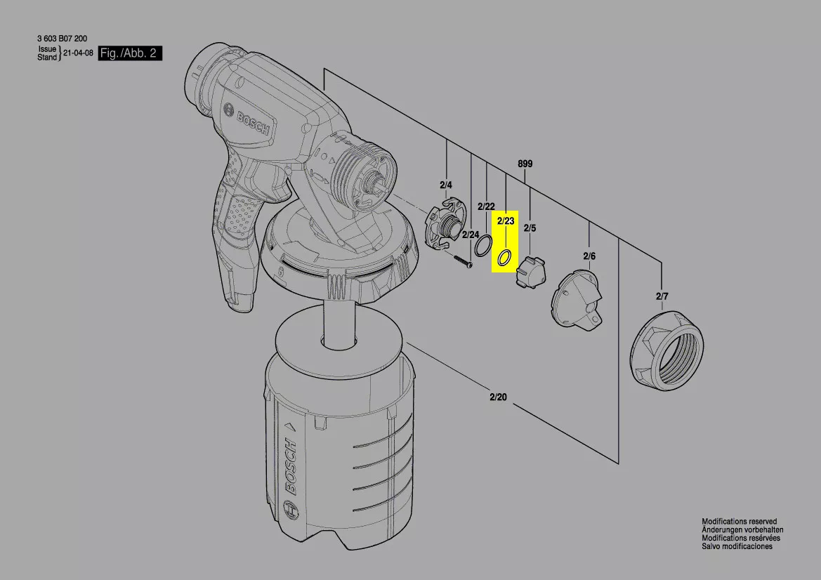 joint torique 10,82x1,78mm Bosch réf. 2 600 210 004